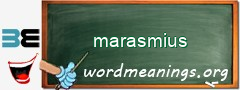 WordMeaning blackboard for marasmius